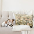 thumbnail image 4 of Ambesonne Floral Eucalyptus Throw Pillow Cover 2 Pack, Boho Nordic Art, 16", Blush Eggshell Amber, 4 of 7