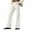 #White, variant on DPTALR Men's Solid Color Fashion Casual Flared Trousers with Button Pockets, Army Green Big and Tall Men XXXL
