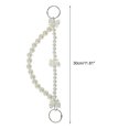 thumbnail image 2 of Unique Bargains 1 Pc Portable Triple Bow Double Layer Pearl Handbag Strap for Dating White Metal Plastic, 2 of 5