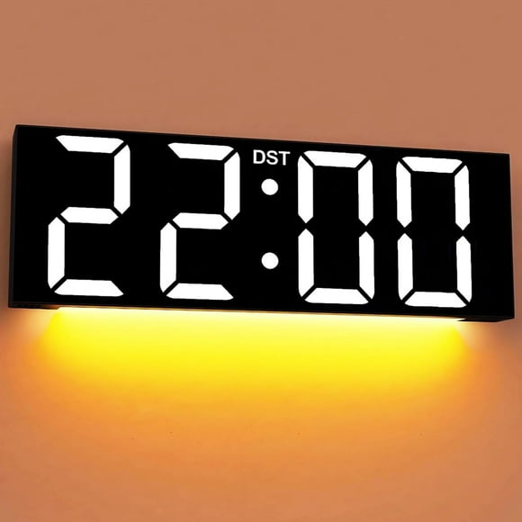 Luz nocturna Clock JALL con pantalla LED grande de 22 pulgadas, DST