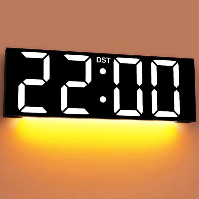 Luz nocturna Clock JALL con pantalla LED grande de 22 pulgadas, DST
