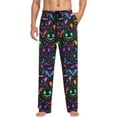 thumbnail image 4 of GZHJMY Men's Pajama Pants - Neon Pumpkinhead, Loose Thin PJs Lounge Sleep Bottoms with Pockets Drawstring, Pajama Bottoms for Home and Rest, Small, 4 of 7