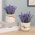 thumbnail image 2 of Lilixerw Fake Lavender Plant in Pot,Faux Lavender Flowers Artificial Lavender Decor Purple Bathroom Plants Decor,Small Artificial Flowers Home Decor Indoor, 2 of 6