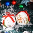thumbnail image 5 of Christmas Ball Tree Hanging Ornaments Santa Snowman Pattern Red White Ball for Xmas Tree Decor Holiday Party Wedding Decoration, 5 of 5