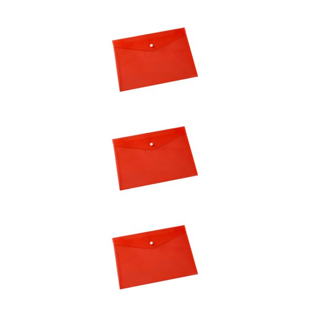 ZheElen 10pack/lot Support de Documents Portables Durable pour l'Organisation Transparent Stockage Portable Transparent Rouge 18 A4 3Set