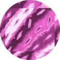 thumbnail image 1 of Ahgly Company Indoor Round Abstract Pink Modern Area Rugs, 3' Round, 1 of 4