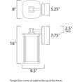 thumbnail image 2 of Maxim Terrace One Light 16-Inch Outdoor Wall Light - Bronze - 3254FSBZ, 2 of 2