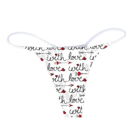 

Womens Underwear Valentine Day Thongs For Women T Back Panties Low Waisted Stretch Straps Seamless Thongs Seamless Underwear for Women