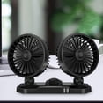 thumbnail image 1 of Mini ventilador de coche portátil, ventilador circulador de aire de refrigeración giratorio de 360 grados, ventilador automático, viento fuerte, USB Doble cabeza 24V shamjiam Mini ventilador de coche, 1 of 8