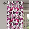 thumbnail image 2 of Ambesonne Butterfly Grommet Curtain, Vibrant Watercolor, 50" x 120", Pink Magenta Black, 2 of 6