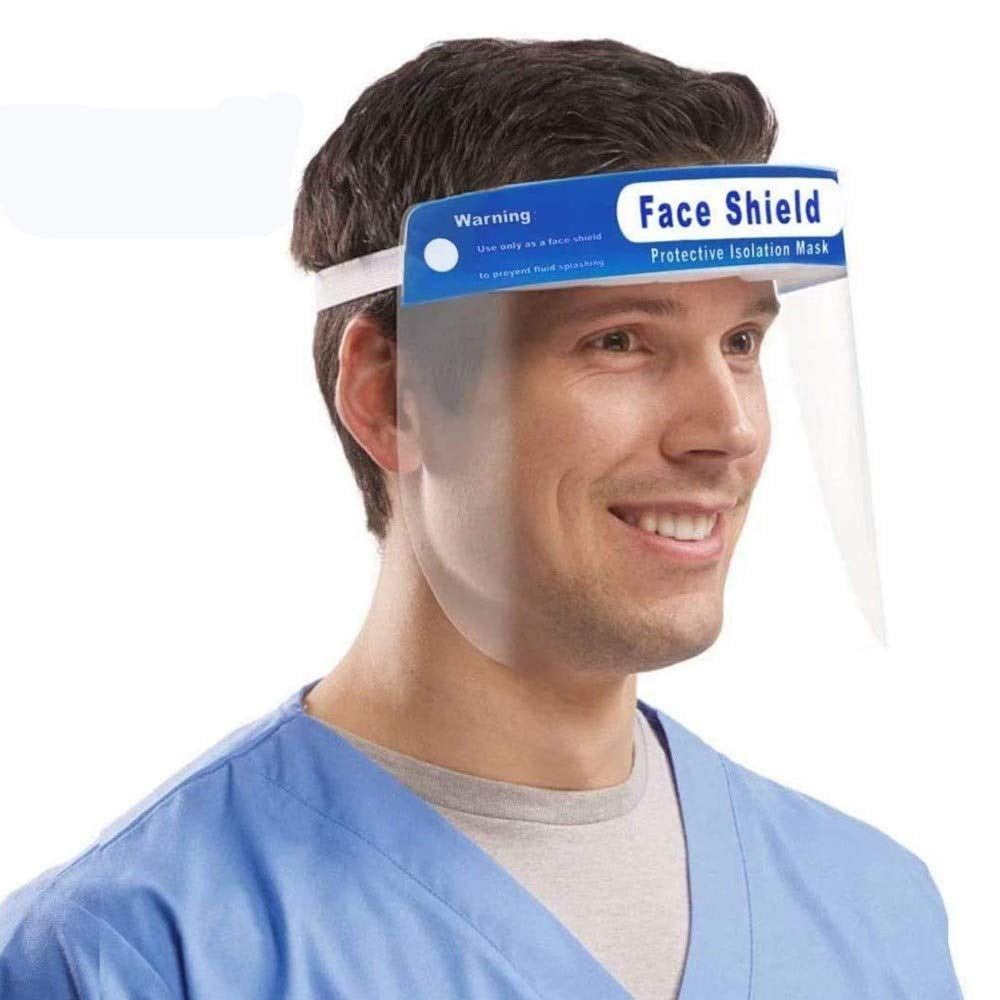 Face Shield Protect Eyes and Face with Protective Clear Film Elastic Band S