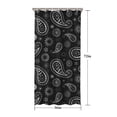 thumbnail image 5 of Black Paisley and Floral Pattern Shower Curtain 36"x72" ,Bathroom Decorative Shower Curtains Set with 12 Hooks,Modern Waterproof Washable Shower Curtain, 5 of 6