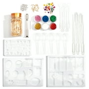Cousin DIY Clear Resin Jewelry Making Kit with Findings, Molds, Tools, and Glitter