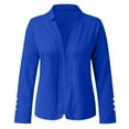 thumbnail image 6 of iHPH7 Open Front Blazer for Women Suit Jackets for Women Fall Jackets for Women Business Jackets for Women Work Jackets for Women Womens Work Wear Fall Business Outfits for Women Blue 2 5XL, 6 of 7