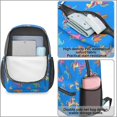 thumbnail image 4 of Unicorn and Blue Pattern 17" School Backpacks for Teens,Waterproof Oxford Fabric,S-Shape Padded Straps for School,Travel,Hiking,Camping, 4 of 6