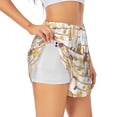 thumbnail image 3 of Lsque Cute Bee Gnome2 Printed Women's Running Shorts with Liner Pockets,Elastic Quick Dry Workout Athletic Gym Yoga Shorts,Womens High Waist Shorts-XX-Large, 3 of 9