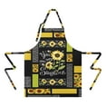 thumbnail image 2 of Black Sunflower Sunshine Pattern Apron-Garden Aprons for Women with Pockets-Cotton Linen Waterproof Kitchen Cooking Gardening Aprons Adjustable for Kitchen,Cooking,BBQ and Salon 33x27 Inch, 2 of 7