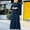 Dark Blue, variant on Njoeus Women's Long Sleeve Maxi Dress Crewneck Loose Plain Casual Tie Waist Flowy Ruffle Fall Long Dresses with Buttons