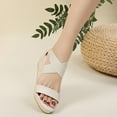 thumbnail image 7 of Honeeladyy Sandals with skirt Summer Ladies Shoes Wedge Heel Sandals Solid Color Casual Women's Sandals, 7 of 7