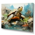 thumbnail image 2 of Designart "Modern Marine Turtle Illustration" Animals Turtle Canvas Prints, 2 of 7