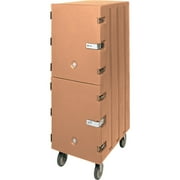Cambro 2-Compartment Insulated Food Cart for Sheet Pans / Trays, Lockable, Coffee Beige, 1826DTCSP-157