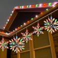 thumbnail image 3 of Christmas Snowflake Lights Outdoor,100 Count 8.5FT Connectable Waterproof Christmas Icicle Lights with 6 Drops Plug in for Indoor Xmas Yard Home Decorations (Multi-Colored), 3 of 6