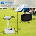 thumbnail image 5 of Dextrus 17L Portable Camping Sink, with Towel Holder & Soap Dispenser, Rolling Wheeled Hand Wash Basin Stand and Carry Bag for Outdoor Events Toilet, Gatherings, Worksite, 5 of 6