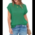 thumbnail image 1 of Top de Crochet con Cuello Redondo y Corta para Mujer, Verde, Talla XL, 1 of 8