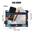thumbnail image 3 of Ckdifva Planets and Stars Pencil Pouch 3 Ring Zipper Pencil Case Binder Pockets Clear Top Cosmetic Bag 2 Pack, 3 of 6