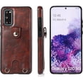 thumbnail image 3 of PU Leather Wallet Case for Samsung Galaxy S20 Plus Necklace Crossbody Lanyard Case Cover with Card Holder Adjustable Detachable Anti-Lost Neck Strap Case for Samsung Galaxy S20 Plus,6.7",Brown, 3 of 7