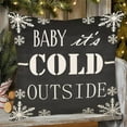 Baby It‘s Cold Outside Decor Throw Pillow Covers Christmas Chalkboard