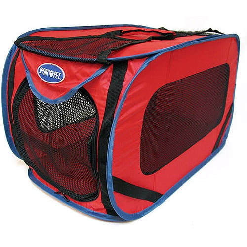 SportPet Pop Open Dog Kennel, Red, Small, 26"L x 15"W x 15"H Walmart