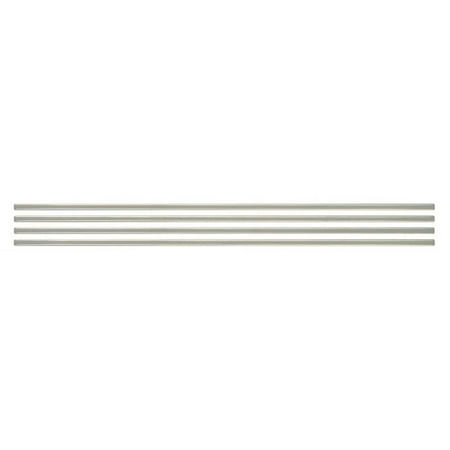 Smart Tiles - Adhesive Peel and Stick Tile Trim, Silver - 4-Pack 18" x 0.27"