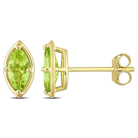 Everly Women's Peridot 14k Yellow Gold Earrings