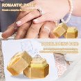 thumbnail image 5 of Velvet Ring Bearer Box Engagement Octagon Square Double Slots Wedding Engagement Heirlooms Vintage Proposal Display Holder Jewelry Storage for DIY Valentine Gift Storage Box(Yellow), 5 of 7