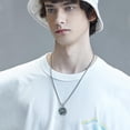 thumbnail image 2 of Dorunmo Saint George Necklace with Abalone Shell 925 Sterling Silver St George Pendant Necklace Religious Medal Protection Necklace Amulet Jewelry Gifts for Men Women, 2 of 6