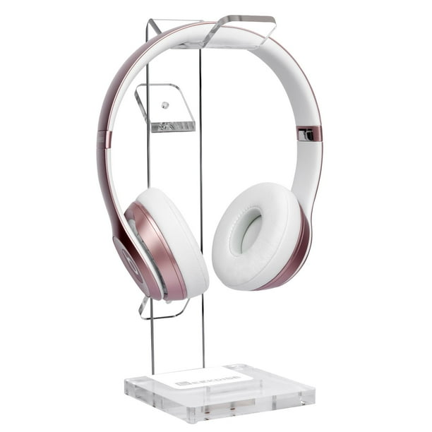 Soporte para auriculares Geekdigg de acrílico con organizador de cables transparente