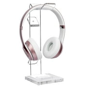GeekDigg Acrylic Headset Headphone Stand Gaming Headphone Holder with Cable Organizer-Transparent