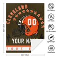 thumbnail image 4 of Cleveland Custom Throw Blanket 40 * 50, Throw Blankets Printed with Any Name and Number for Men Women, Personalized Football Gifts for Fans, 4 of 5