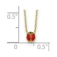 thumbnail image 3 of Diamond2Deal 14K Yellow Gold Enameled Small Ladybug Necklace 16.5inch for Women, 3 of 5