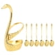 thumbnail image 1 of Vajilla, Juego de cucharas de cuchara de postre con soporte en forma de cisne de aleación de zinc de primera calidad, 1 of 8