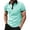 Mint Green, variant on Krdevn Men's Loose Fit 3D Digital Solid Color Short Sleeve Polo Shirt,M