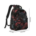 thumbnail image 2 of Goofa Rose Full Moon Black Wolf Pattern Comfortable Student Backpack - Ergonomic Design, Durable, Water-Resistant, Multi-Compartment,Travel, and Outdoor Activities, 2 of 5