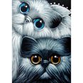 thumbnail image 1 of Taladro diamante pintura (DE2916) 5D DIY gatos completos animales punto de cruz bordado Kits 50x70cm Hugtrwg Para estrenar, 1 of 1