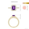 thumbnail image 4 of ANGARA Natural 1.5 ct Amethyst Engagement Ring with Diamond Halo in 14K Yellow Gold for Women (Size-8x6mm) | February Birthstone, Anniversary, Jewelry Gift for Women | Natural Amethyst Ring, 4 of 8