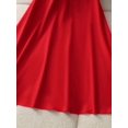 thumbnail image 4 of Elegant Red V-Neck Sleeveless A-Line Belted Dress For Women, 4 of 8