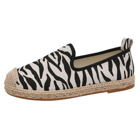 

GWAABD Loafer Shoes for Womens Shoes Fashion Leopard Print Flat Soft Sole Fishermans Shoes Mesh Casual Shoes