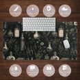 thumbnail image 6 of Black Aesthetic Desk Mat - Vintage Large Gaming Flower Mouse Pad XXL Plant Wildflower Mousepad Extended Laptop Computer Keyboard Mat for Women Girl Office Decor 31.5x15.8 in, 6 of 6