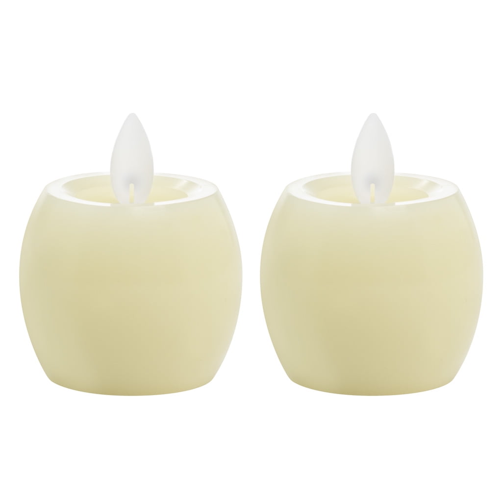 Sterno Home iFlicker Flameless LED Wax Mini Hurricane Candles, 2" x 1.8