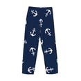 thumbnail image 5 of Daiia Nautical Themed Simple Anchors Men's Sleep Pant with Pockets and Drawstring,Pajama Pants-Medium, 5 of 9